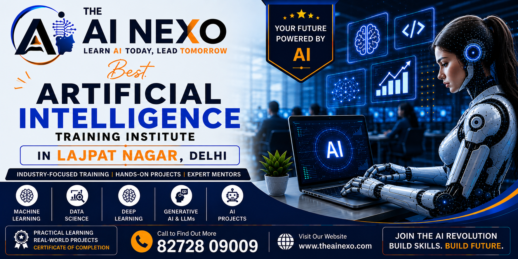 Best Artificial Intelligence Training Institute in Lajpat Nagar, Delhi | AI Coaching, Classes & Professional Courses - The AI NEXO