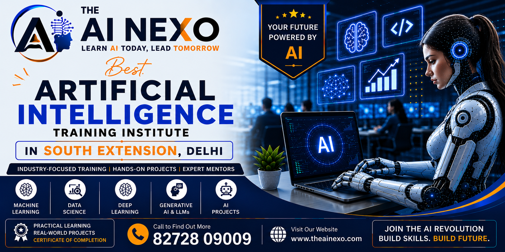 Best Artificial Intelligence Training Institute in South Extension, Delhi | AI Coaching, Classes & Professional Courses - The AI NEXO