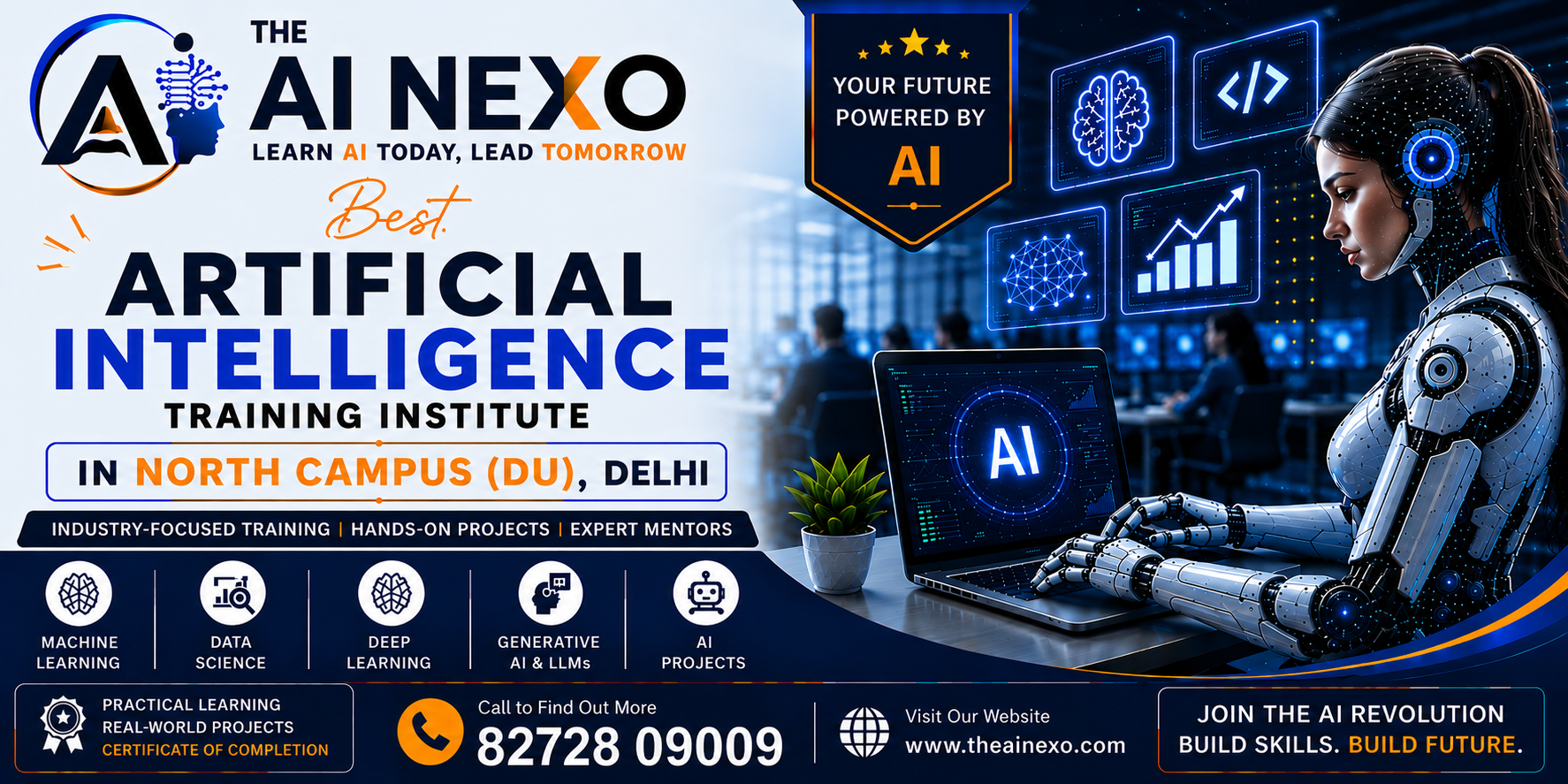 Best Artificial Intelligence Training Institute in North Campus (DU), Delhi | AI Coaching, Classes & Professional Courses - The AI NEXO