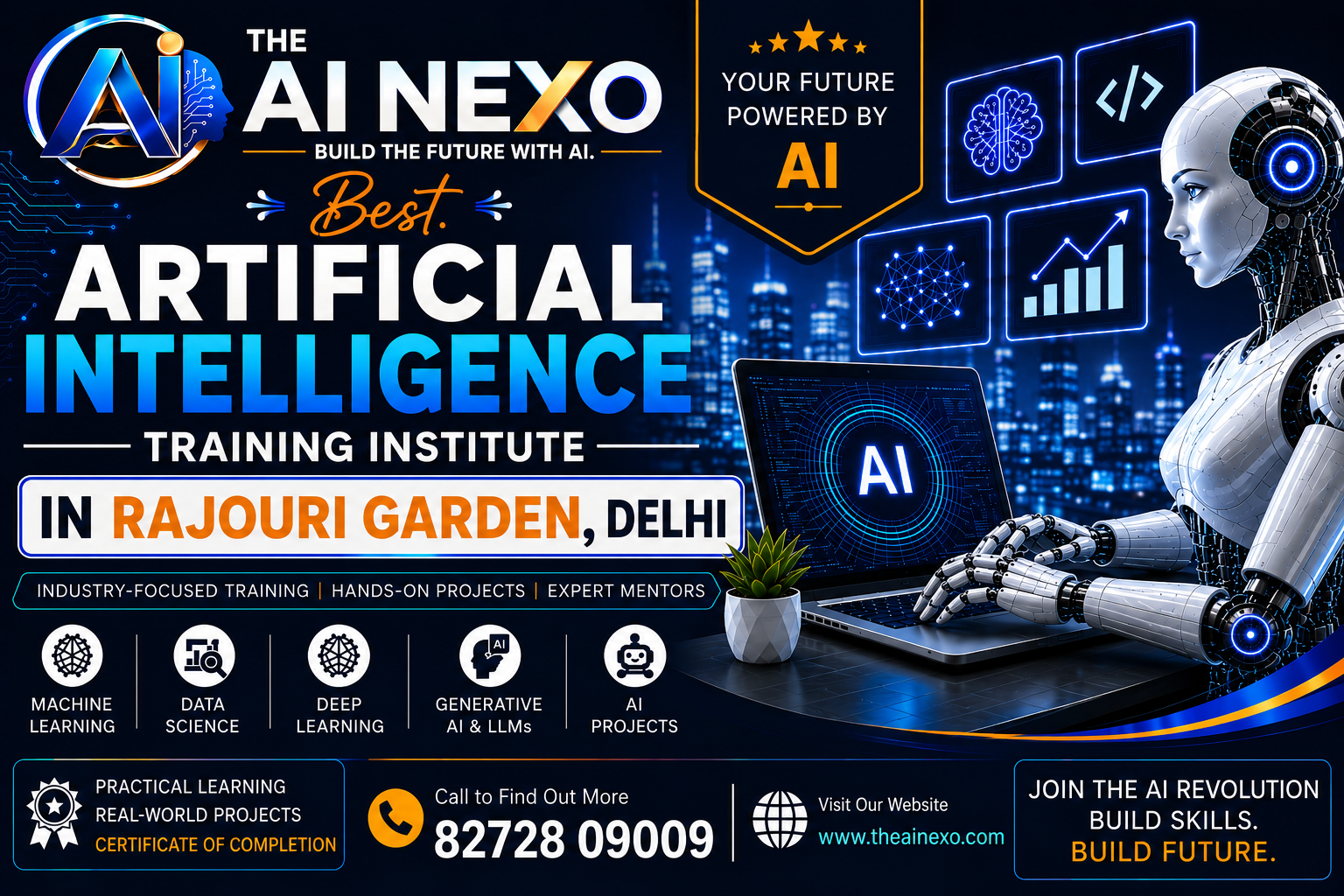 Best Artificial Intelligence Training Institute in Rajouri Garden, Delhi | AI Coaching, Classes & Professional Courses - The AI NEXO
