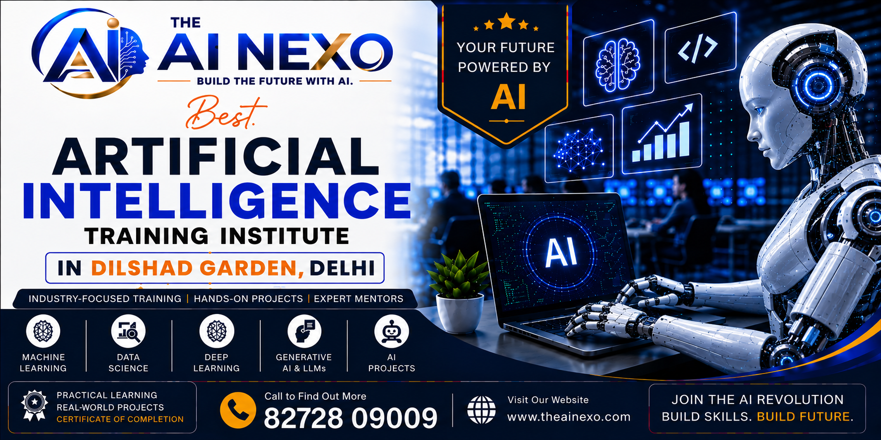 Best Artificial Intelligence Training Institute in Dilshad Garden, Delhi | AI Coaching, Classes & Professional Courses - The AI NEXO