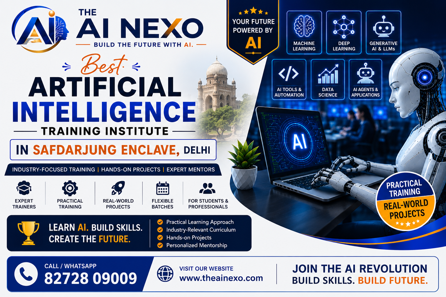 Best Artificial Intelligence Training Institute in Safdarjung Enclave, Delhi | AI Coaching, Classes & Professional Courses - The AI NEXO
