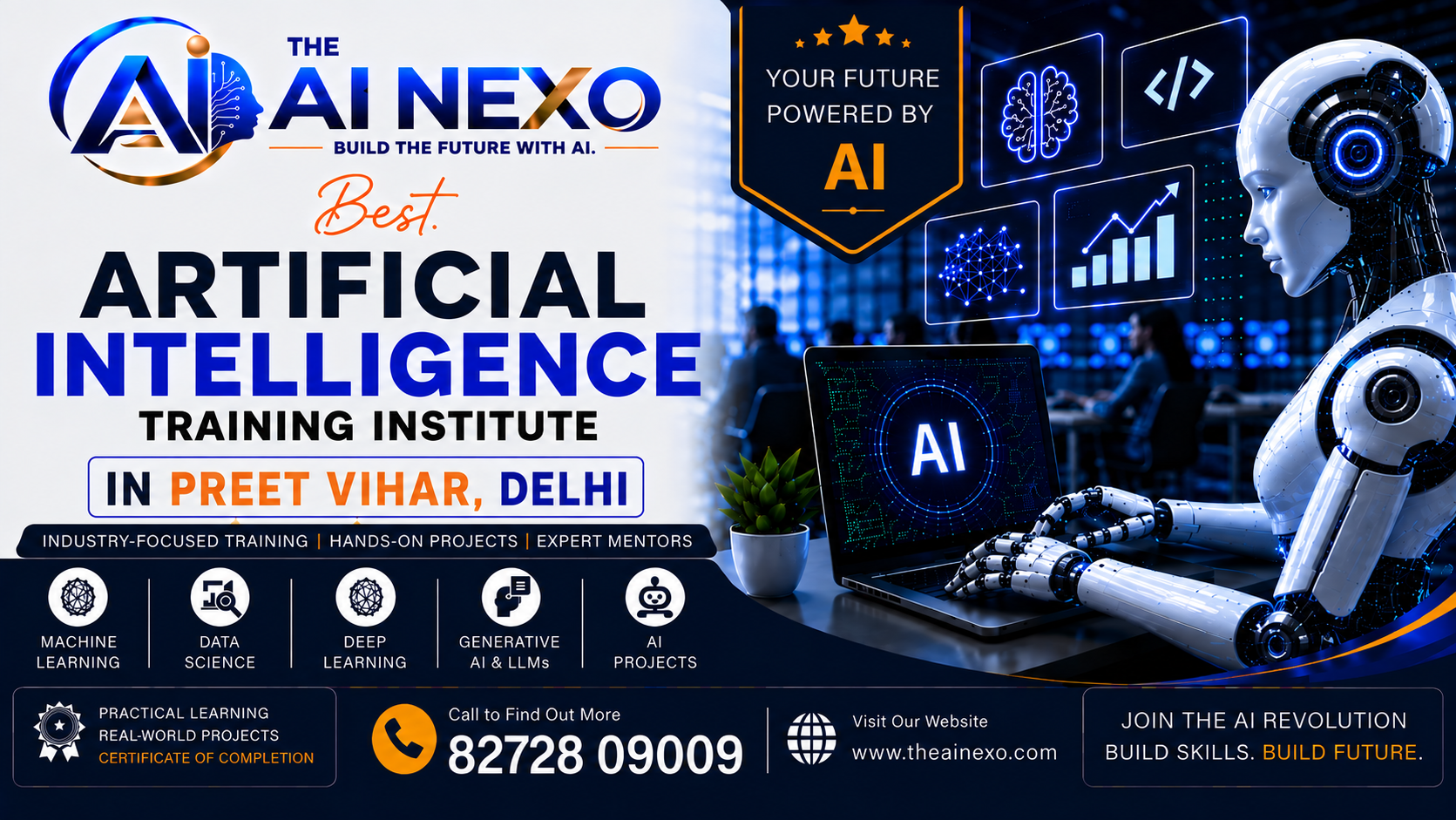 Best Artificial Intelligence Training Institute in Preet Vihar, Delhi | AI Coaching, Classes & Professional Courses - The AI NEXO