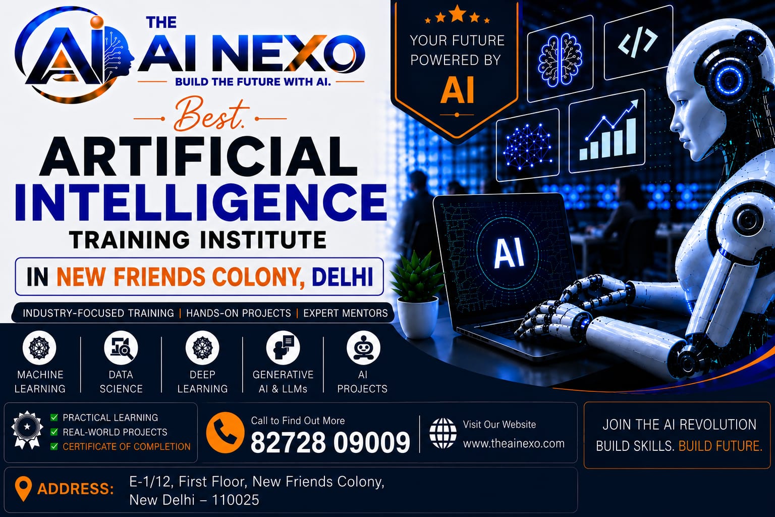Best Artificial Intelligence Training Institute in New Friends Colony, Delhi | AI Coaching, Classes & Professional Courses - The AI NEXO