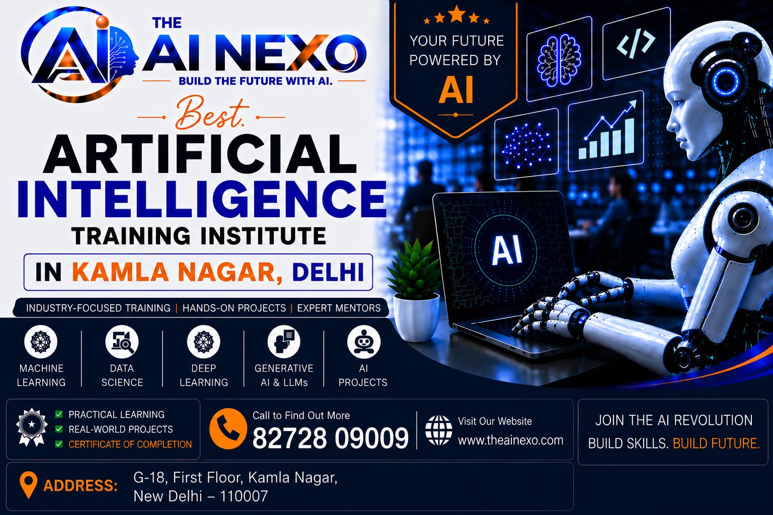 Best Artificial Intelligence Training Institute in Kamla Nagar, Delhi | AI Coaching, Classes & Professional Courses - The AI NEXO
