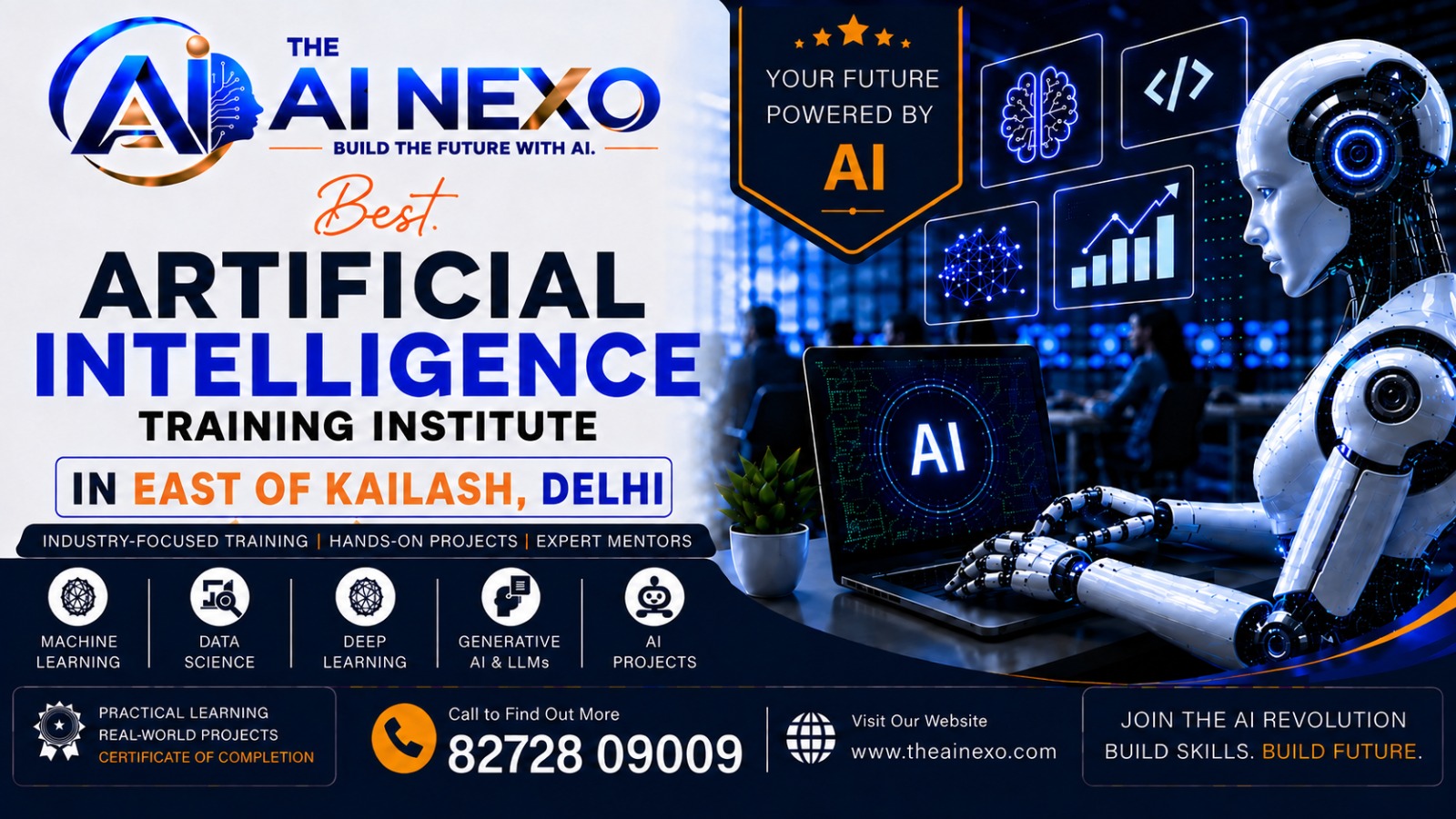 Best Artificial Intelligence Training Institute in East Of Kailash, Delhi | AI Coaching, Classes & Professional Courses - The AI NEXO
