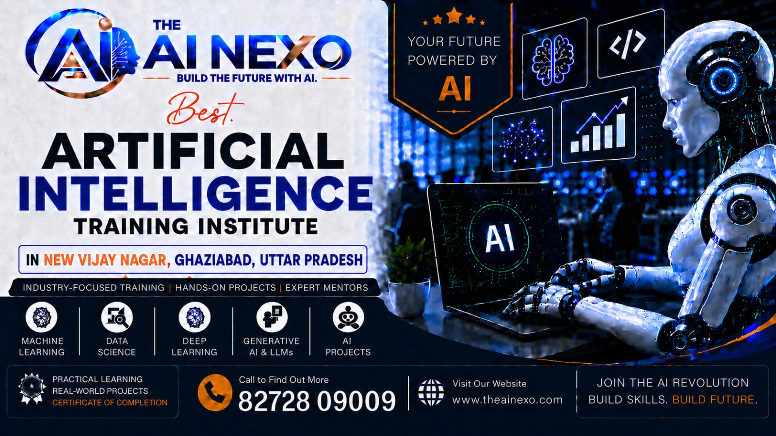 Best Artificial Intelligence Training Institute in New Vijay Nagar, Ghaziabad | AI Coaching, Classes & Professional Courses - The AI NEXO!