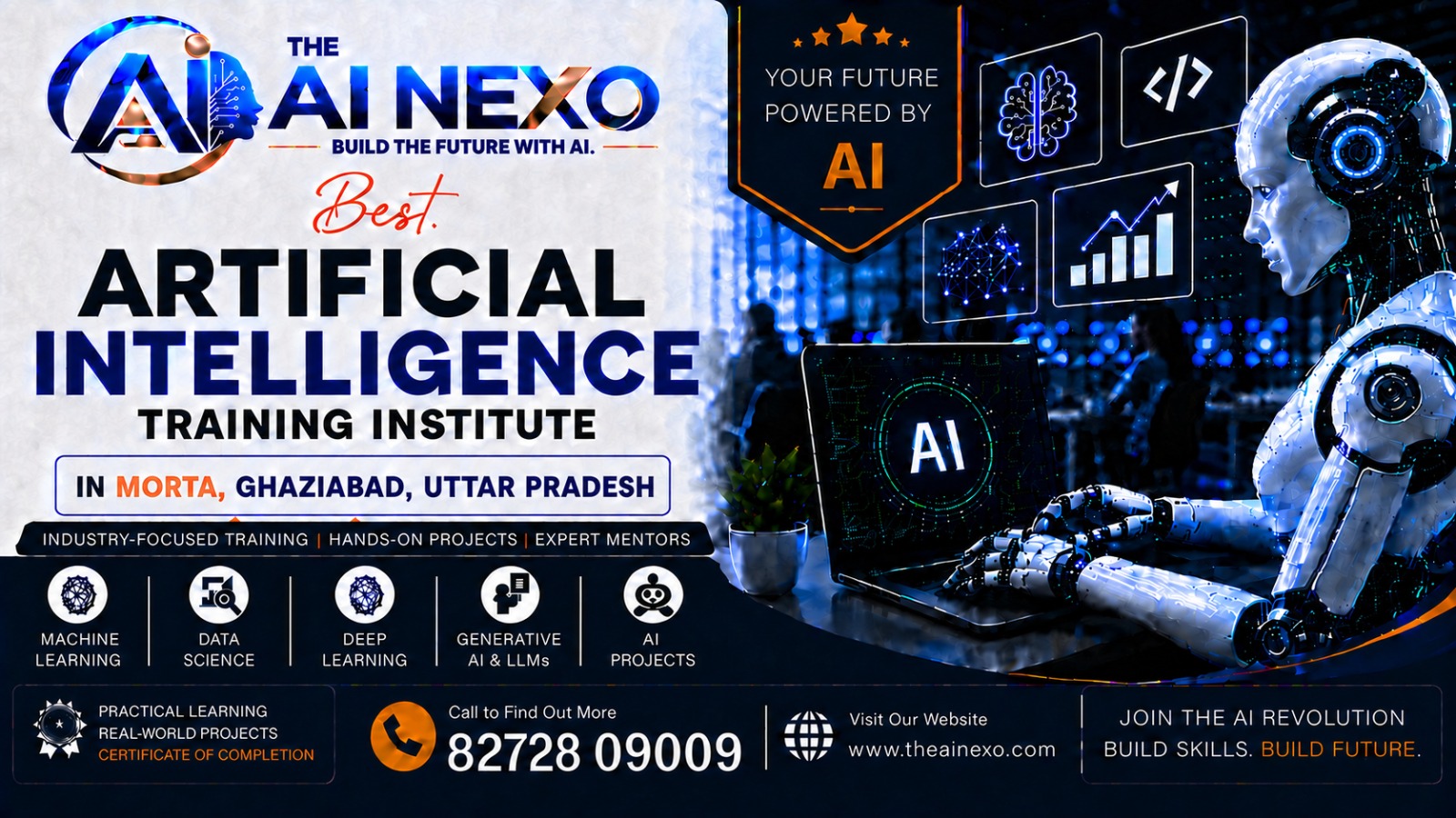 Best Artificial Intelligence Training Institute in Morta, Ghaziabad | AI Coaching, Classes & Professional Courses - The AI NEXO!
