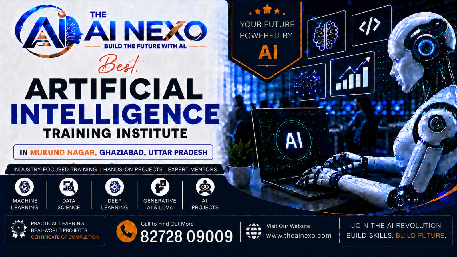 Best Artificial Intelligence Training Institute in Mukund Nagar, Ghaziabad | AI Coaching, Classes & Professional Courses - The AI NEXO!