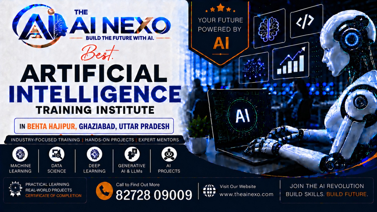 Best Artificial Intelligence Training Institute in Behta Hajipur, Ghaziabad | AI Coaching, Classes & Professional Courses - The AI NEXO!