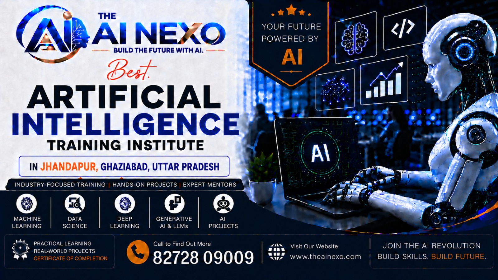 Best Artificial Intelligence Training Institute in Jhandapur, Ghaziabad | AI Coaching, Classes & Professional Courses - The AI NEXO!