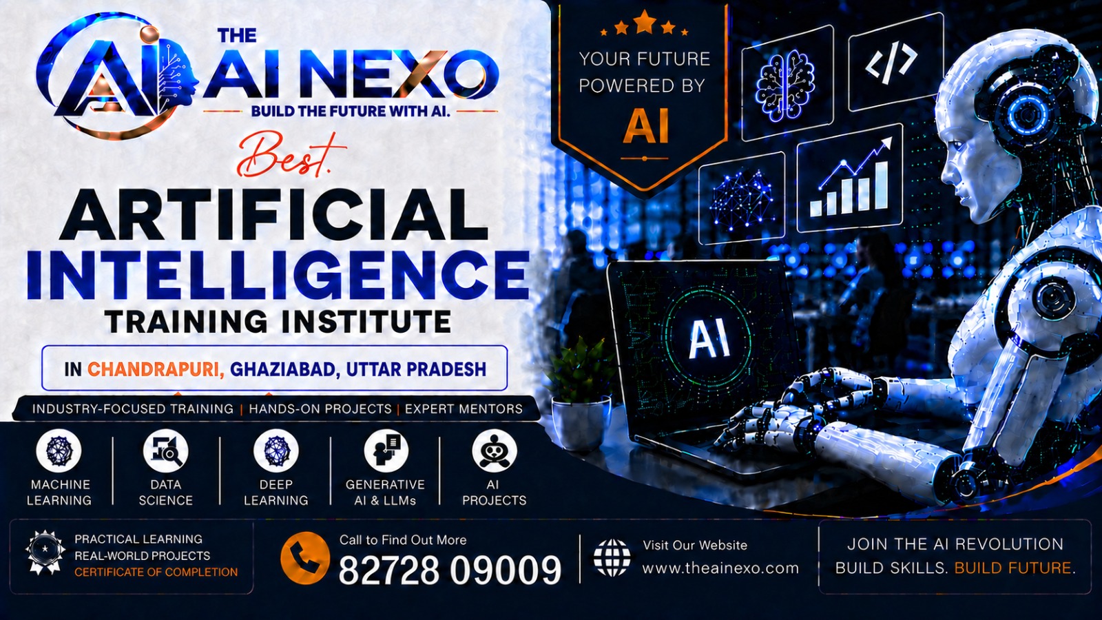 Best Artificial Intelligence Training Institute in Chandrapuri, Ghaziabad | AI Coaching, Classes & Professional Courses - The AI NEXO!