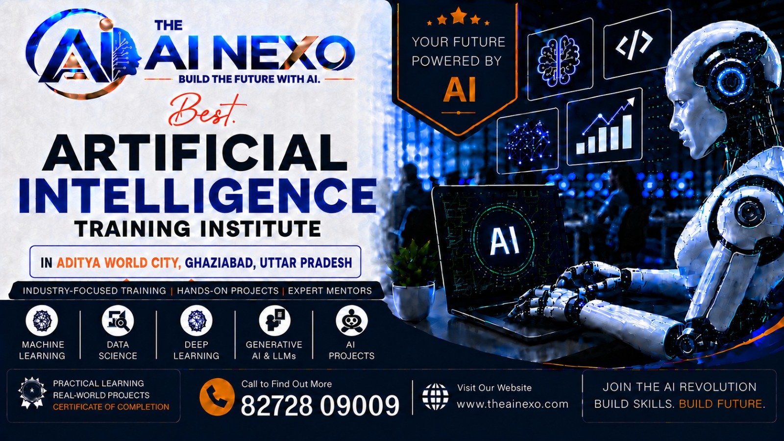 Best Artificial Intelligence Training Institute in Aditya World City, Ghaziabad | AI Coaching, Classes & Professional Courses - The AI NEXO!