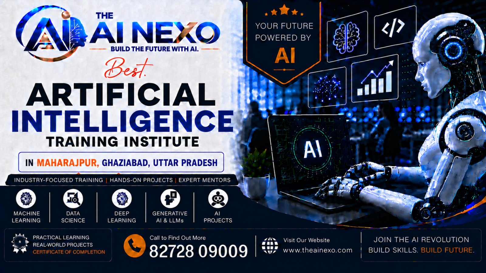 Best Artificial Intelligence Training Institute in Maharajpur, Ghaziabad | AI Coaching, Classes & Professional Courses - The AI NEXO!
