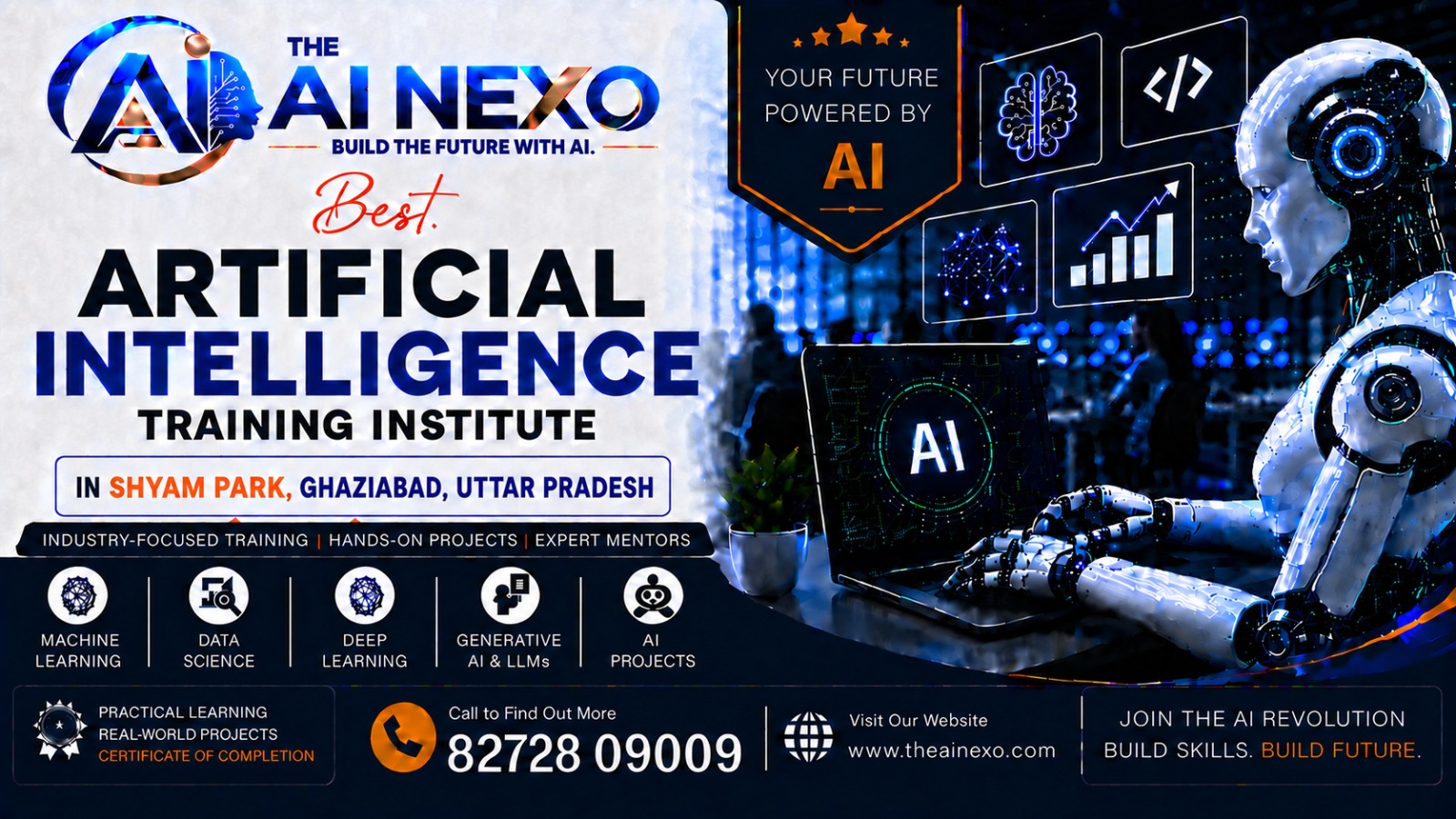 Best Artificial Intelligence Training Institute in Shyam Park Sahibabad, Ghaziabad | AI Coaching, Classes & Professional Courses - The AI NEXO!