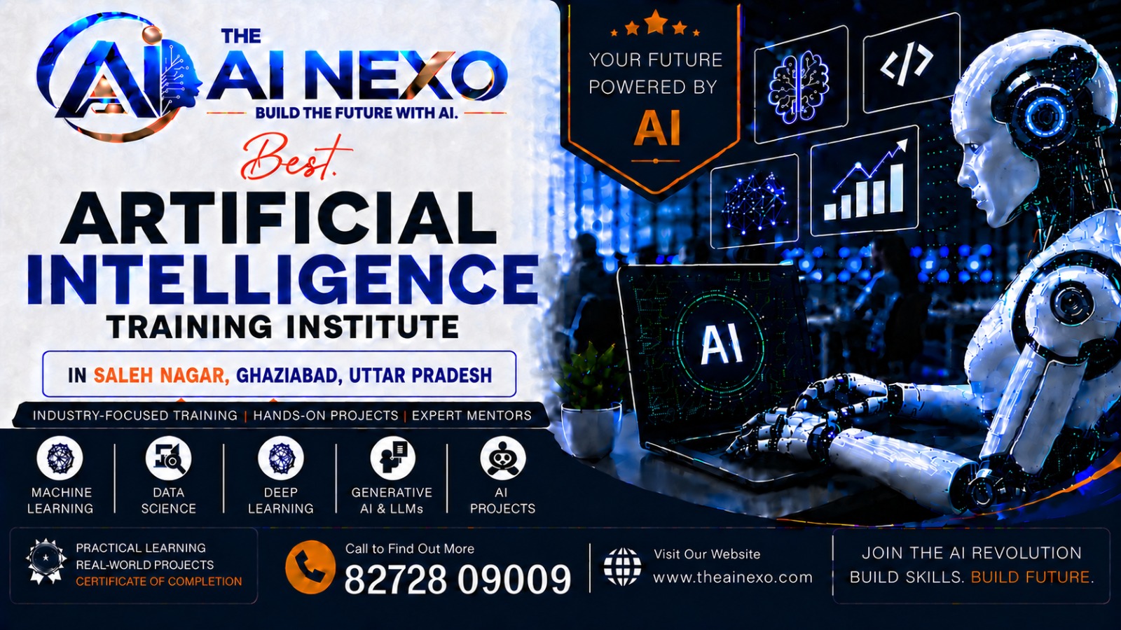 Best Artificial Intelligence Training Institute in Saleh Nagar, Ghaziabad | AI Coaching, Classes & Professional Courses - The AI NEXO!