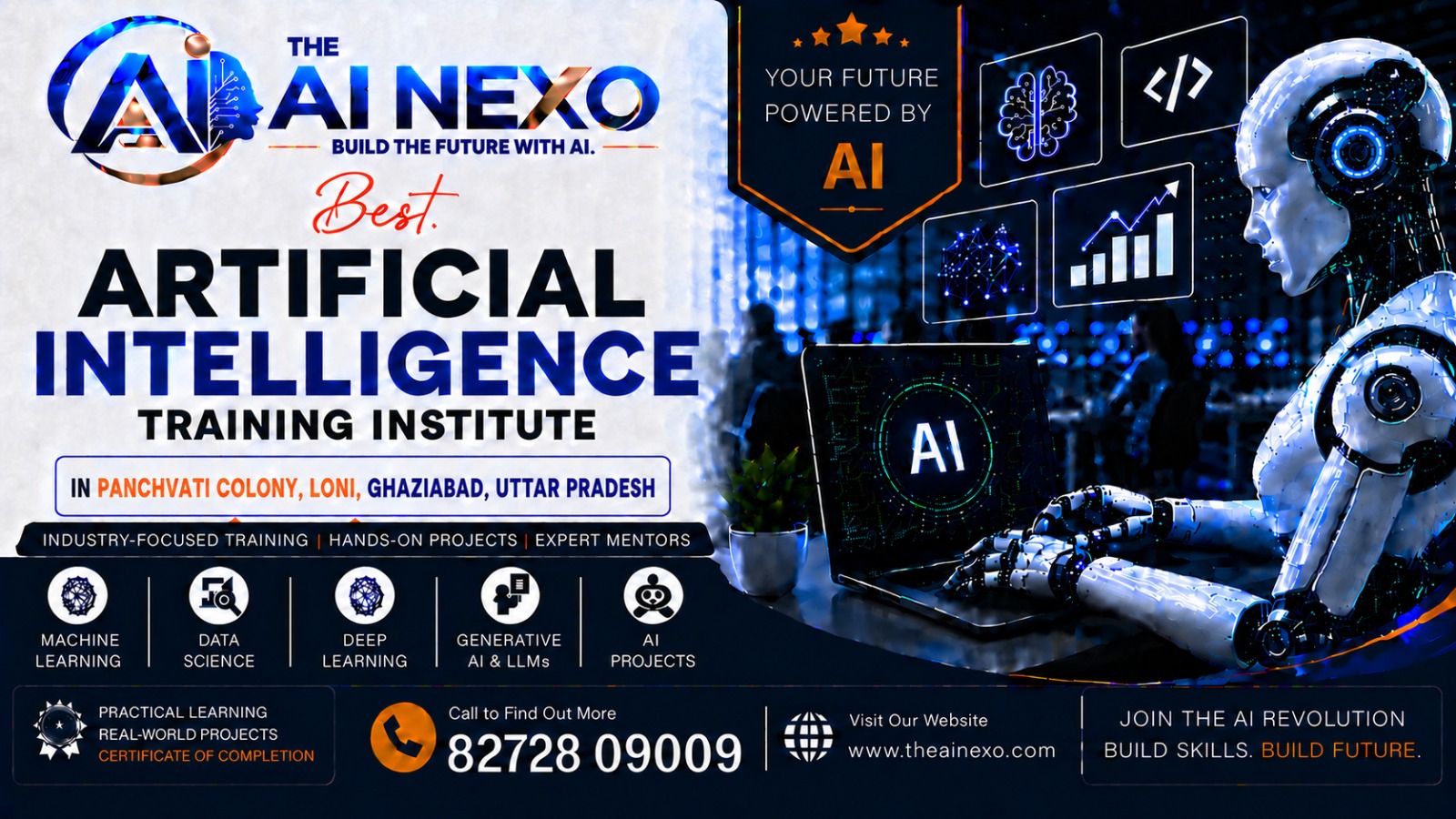 Best Artificial Intelligence Training Institute in Panchvati Colony, Loni, Ghaziabad | AI Coaching, Classes & Professional Courses - The AI NEXO!