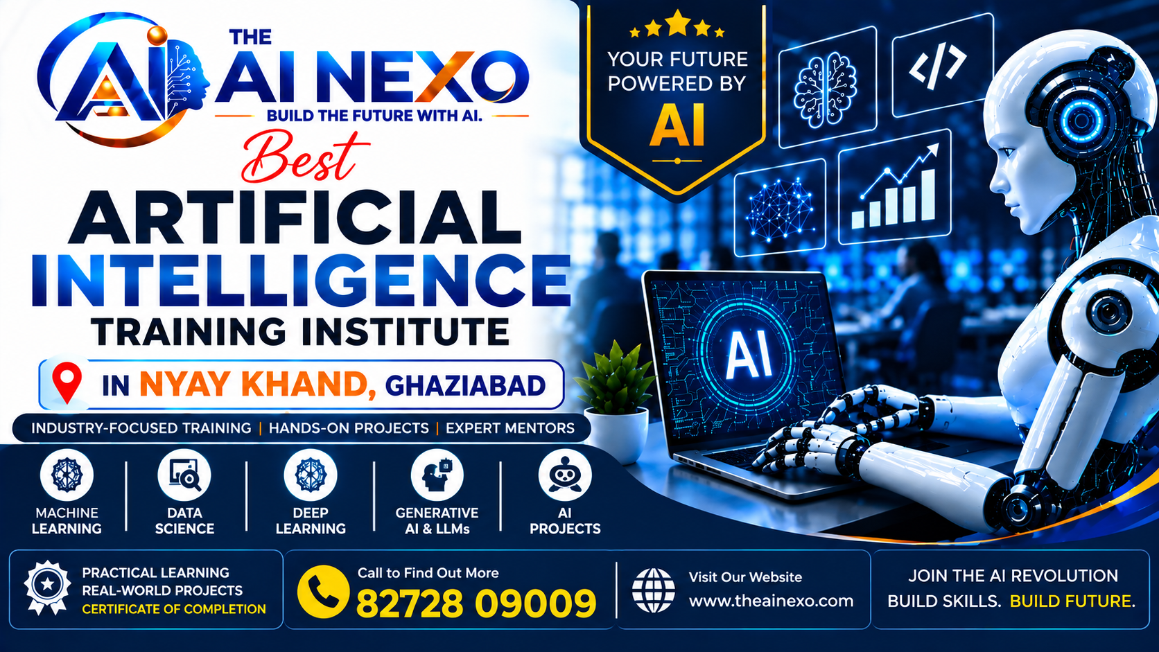 Best Artificial Intelligence Training Institute in Nyay Khand, Ghaziabad | AI Coaching, Classes & Professional Courses - The AI NEXO!