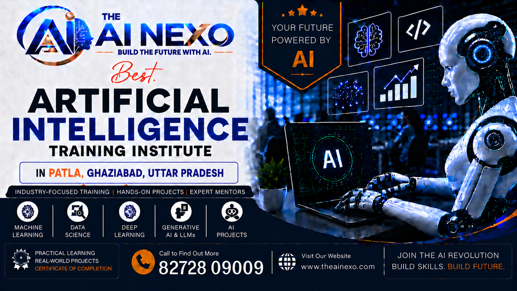 Best Artificial Intelligence Training Institute in Patla, Ghaziabad | AI Coaching, Classes & Professional Courses - The AI NEXO!