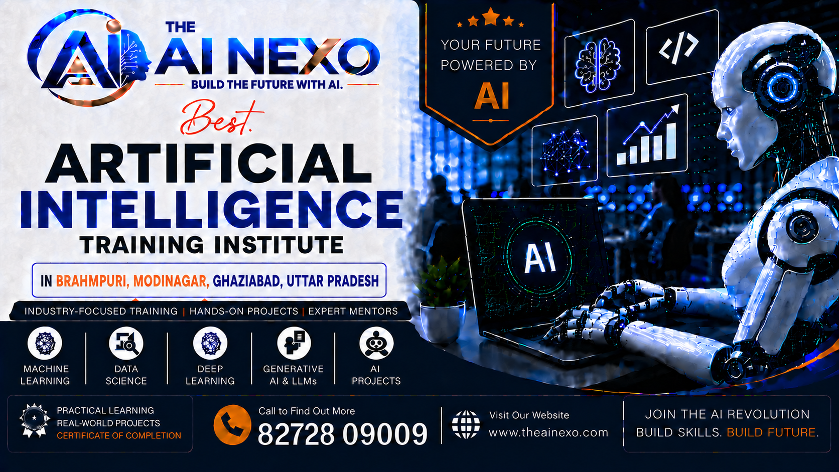 Best Artificial Intelligence Training Institute in Brahmpuri, Modinagar, Ghaziabad | AI Coaching, Classes & Professional Courses - The AI NEXO!