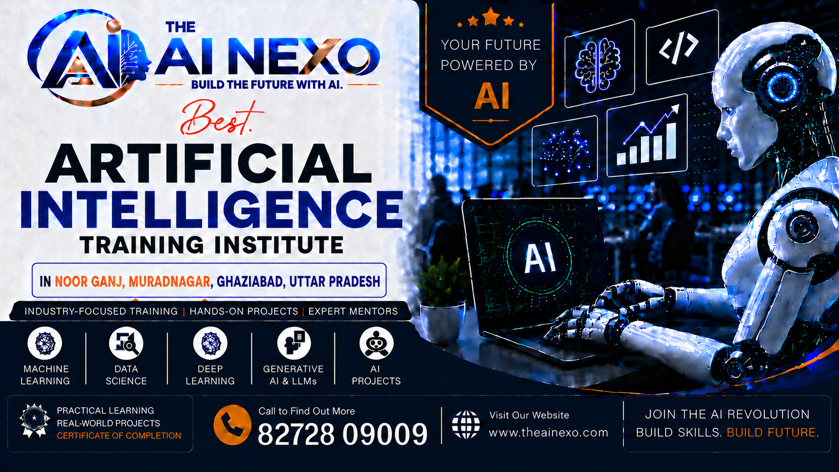 Best Artificial Intelligence Training Institute in Noor Ganj, Muradnagar, Ghaziabad | AI Coaching, Classes & Professional Courses - The AI NEXO!