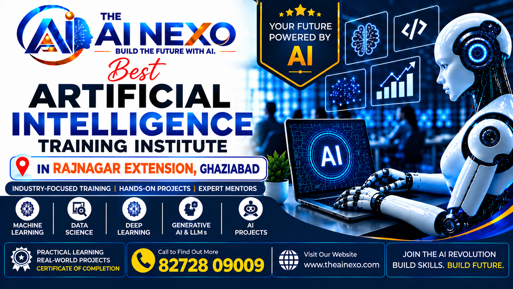Best Artificial Intelligence Training Institute in Raj Nagar Extension, Ghaziabad | AI Coaching, Classes & Professional Courses - The AI NEXO!