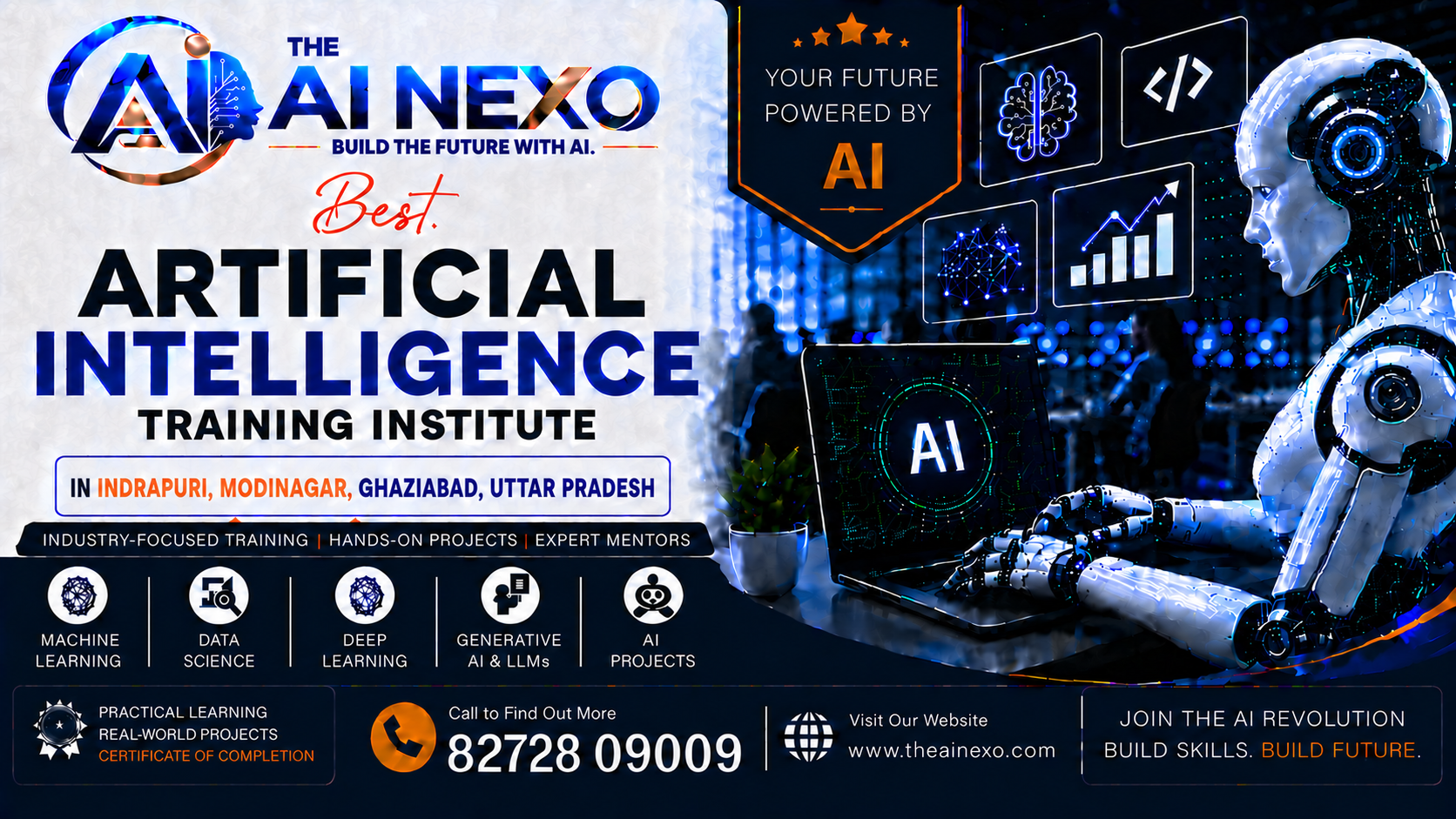 Best Artificial Intelligence Training Institute in Indrapuri, Modinagar, Ghaziabad | AI Coaching, Classes & Professional Courses - The AI NEXO!