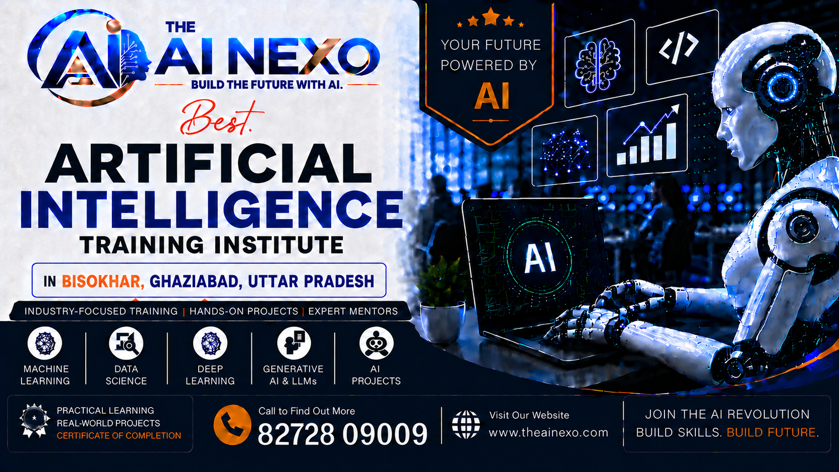 Best Artificial Intelligence Training Institute in Bisokhar, Ghaziabad | AI Coaching, Classes & Professional Courses - The AI NEXO!