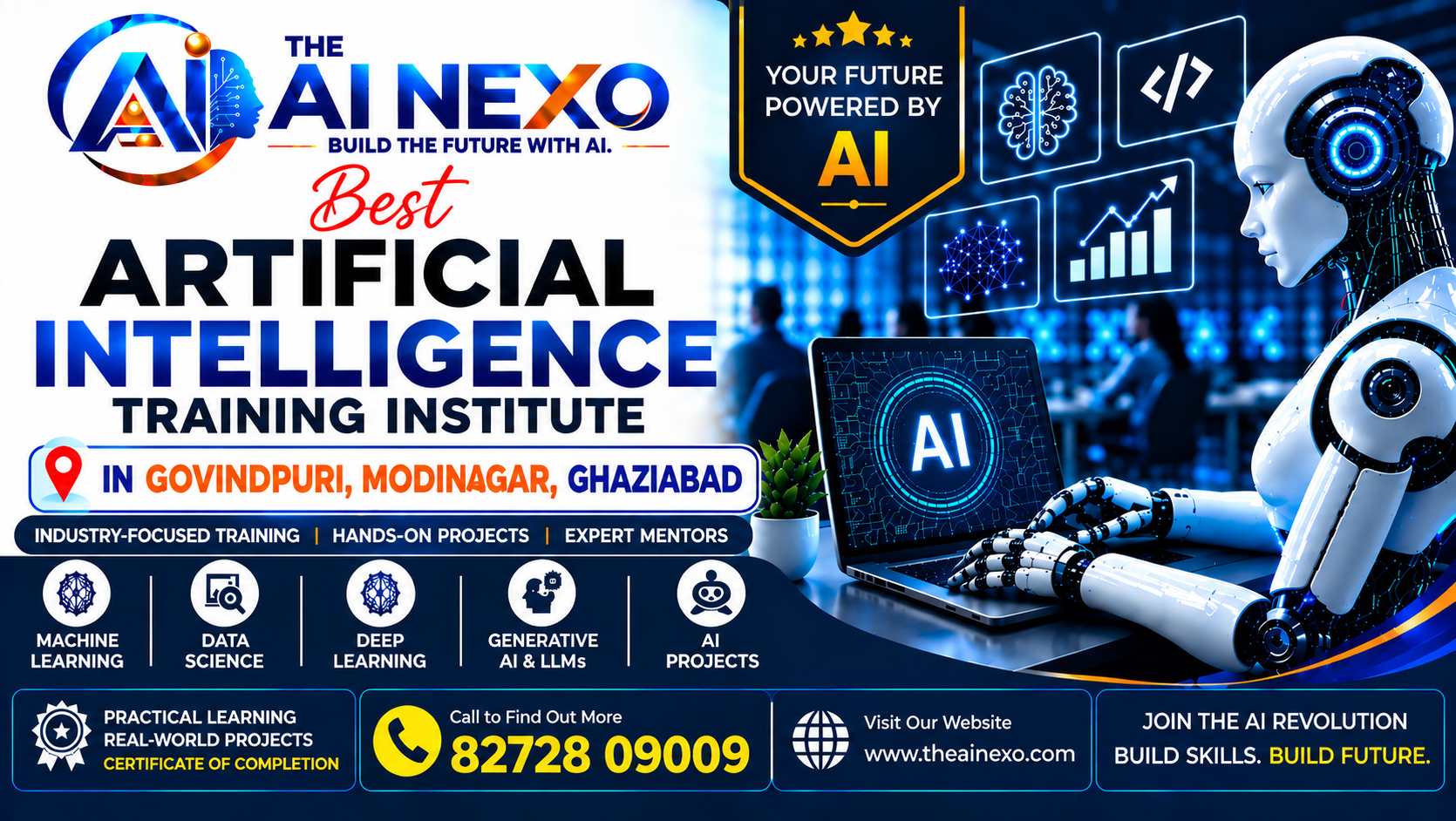 Best Artificial Intelligence Training Institute in Govindpuri, Modinagar, Ghaziabad | AI Coaching, Classes & Professional Courses - The AI NEXO!
