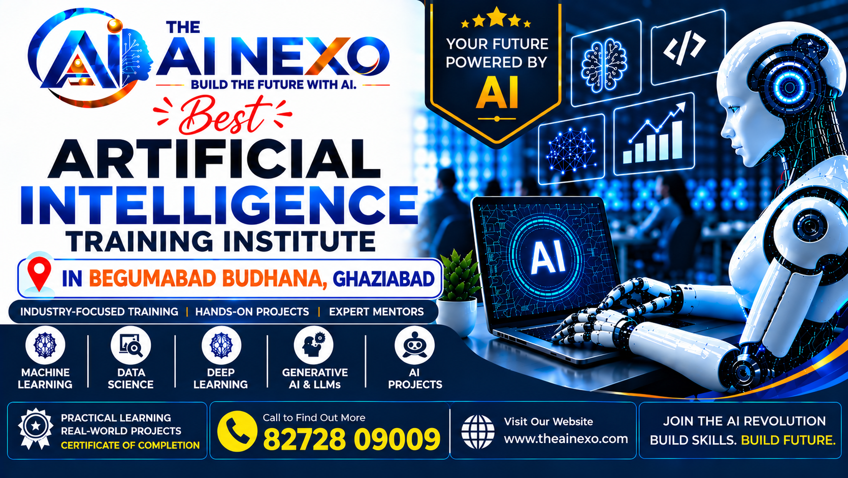 Best Artificial Intelligence Training Institute in Begumabad Budhana, Ghaziabad | AI Coaching, Classes & Professional Courses - The AI NEXO!