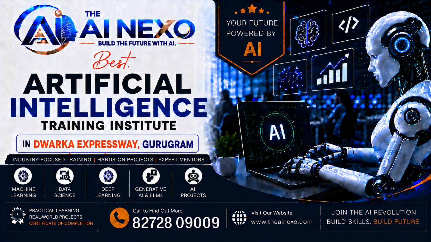Best Artificial Intelligence Training Institute in Dwarka Expressway, Gurugram | AI Coaching, Classes & Professional Courses - The AI NEXO!