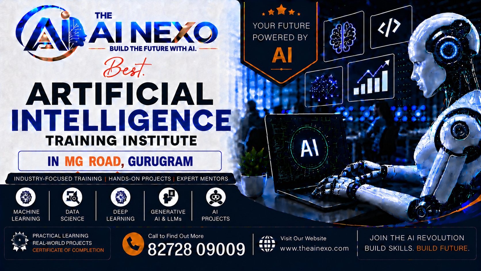 Best Artificial Intelligence Training Institute in MG Road, Gurugram | AI Coaching, Classes & Professional Courses - The AI NEXO!