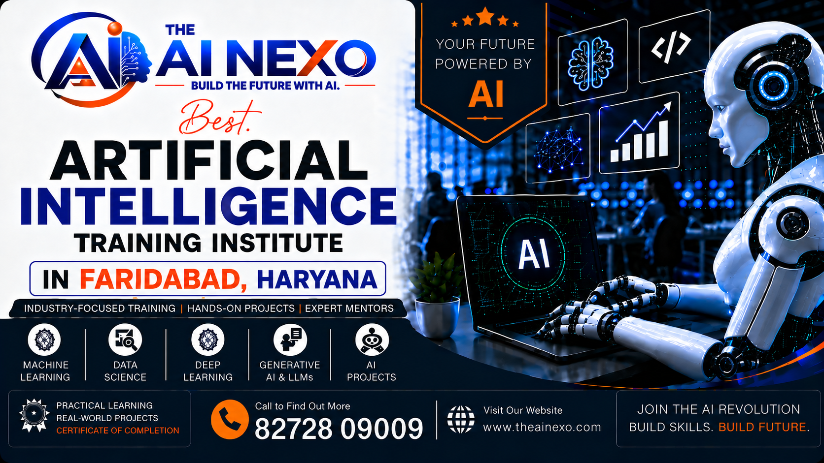Best Artificial Intelligence Training Institute in Faridabad, Haryana | AI Coaching, Classes & Professional Courses - The AI NEXO!