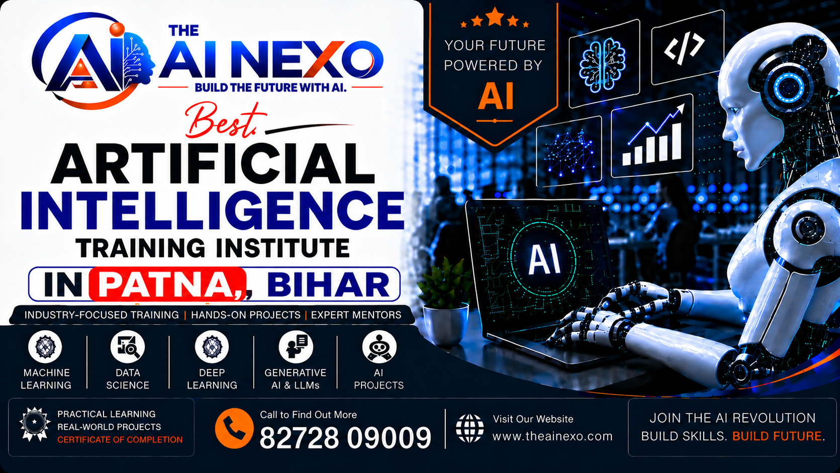 Best Artificial Intelligence Training Institute in Patna, Bihar | AI Coaching, Classes & Professional Courses - The AI NEXO!