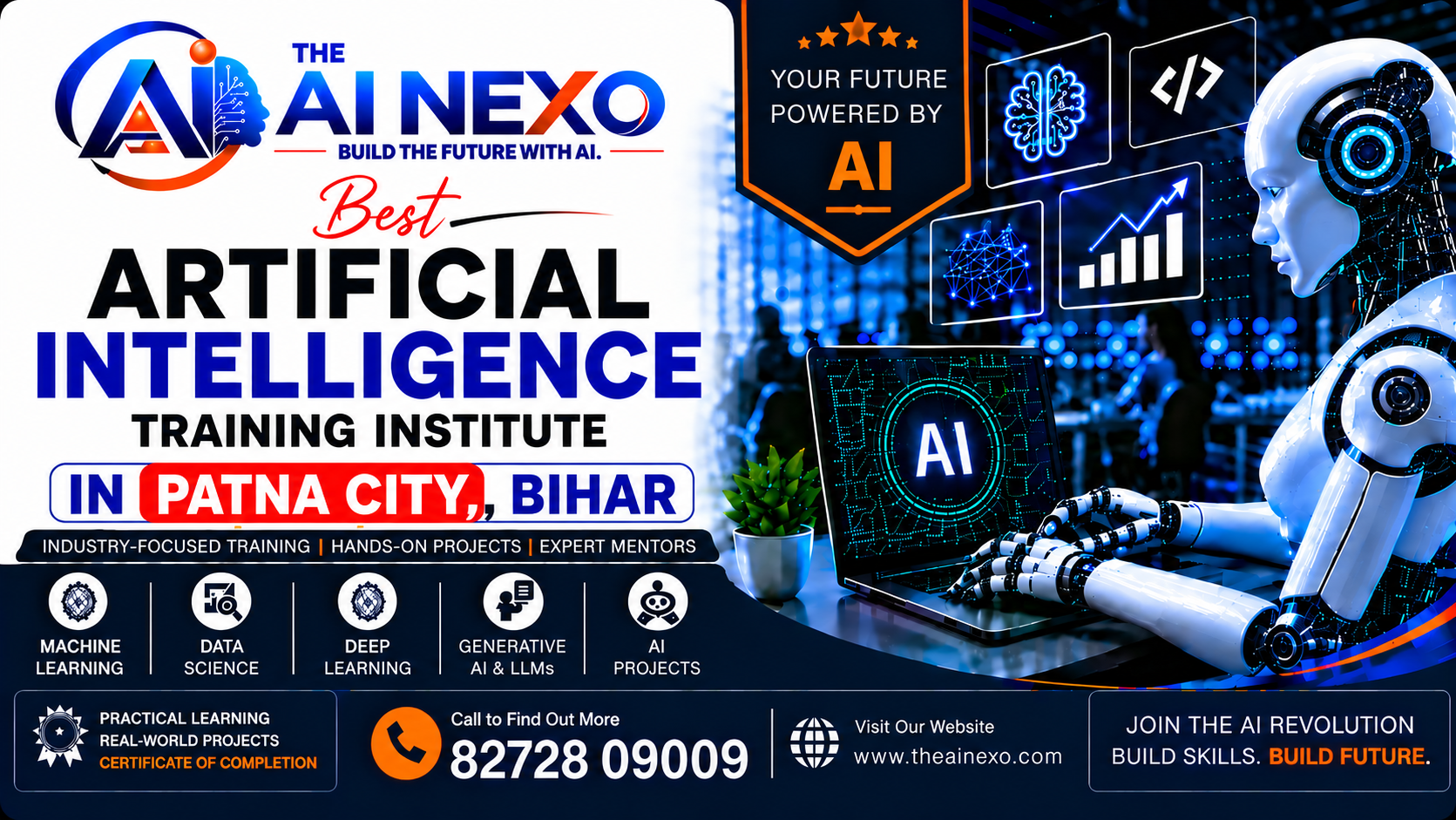Best Artificial Intelligence Training Institute in Patna City, Bihar | AI Coaching, Classes & Professional Courses - The AI NEXO!